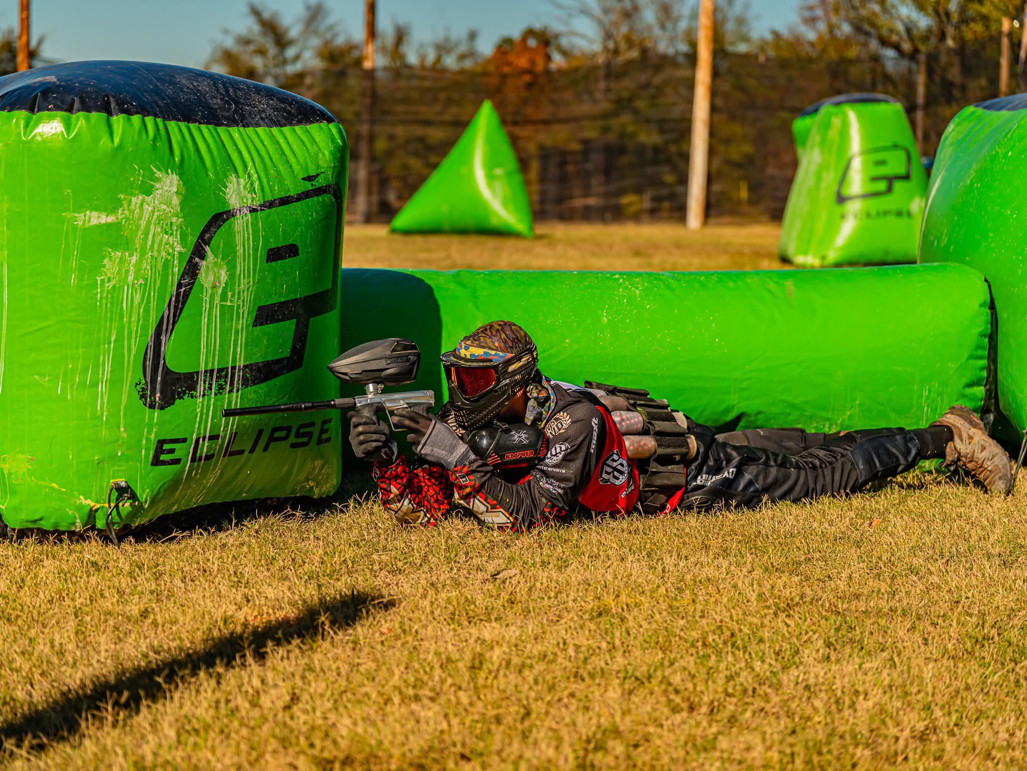 Paintball Adventures field entrance preview for arriving groups